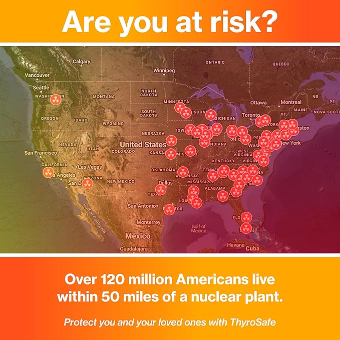 65mg Potassium Iodide Tablets (120 Pack) - Protects Your Thyroid from Nuclear Radiation Exposure