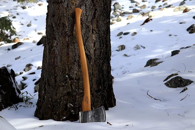 1844 Helko Werk Germany Classic Expedition - 4.5lb Felling Axe - Made in Germany Large Felling Axe for Heavy Duty Felling Trees, Cutting Wood and Timber - Head 4.5lb, Handle 35in. (Expedition) #10497