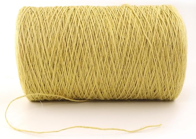 1mm x 3000 Feet Yellow Jute Rope, Twine for Gardening Tomato Climbing Plant Tie Floristry Crafts Gift Wrapping Packing Decor