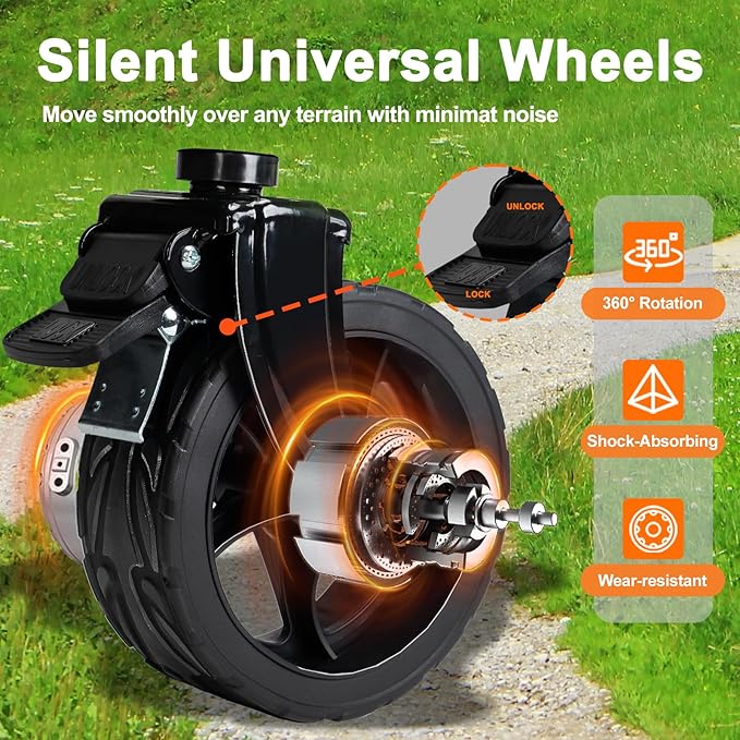 Collapsible Wagon Cart with Brake, Foldable Wagon Cart with All Terrain Wheels, Large Grocery Carts On Wheels, Heavy Duty Utility Wagons for Shopping Beach Sports Fishing Camping, 110L, Black