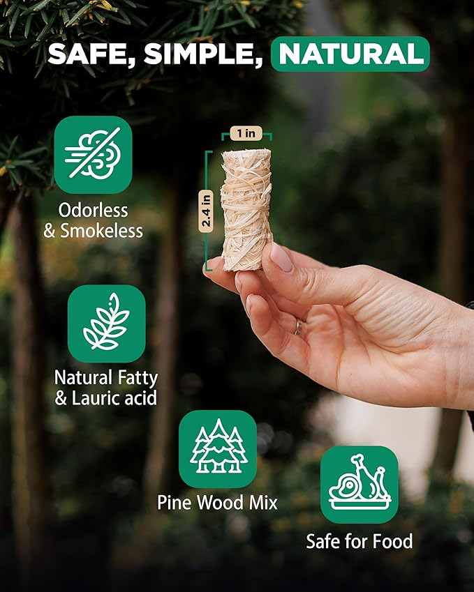 WH 370 pcs Natural Fire Starters for Campfires & Grill - 10lb Large Box - Long-Burning Charcoal Starters - Odorless Firestarters for Outdoor Fire Pit, Fireplace - Quick Ignite