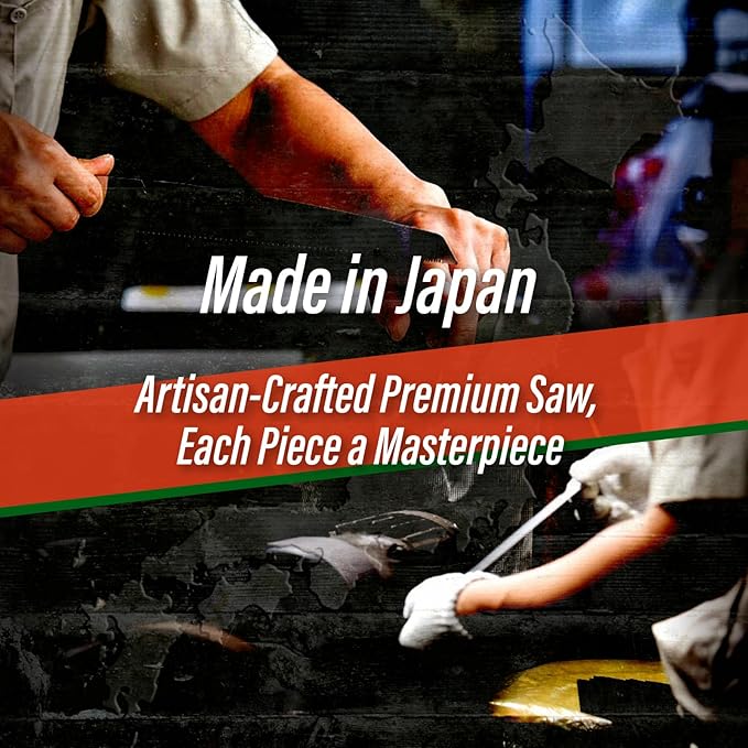 SUIZAN Pruning Saw 10.6" Gullet Blade - Professional Japanese Tree Trimming Handsaw Pullsaw Gardening Tools