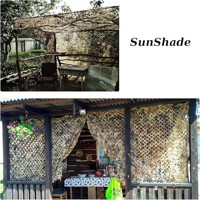 Camo Netting Camouflage Netting 20x20 10x20 10x10 Bulk Roll Burlap Camo Tarp Sunshade Net for Hunting Blind Dinosaur Birthday Jungle MilitaryTheme Party Decoration Camping Shooting