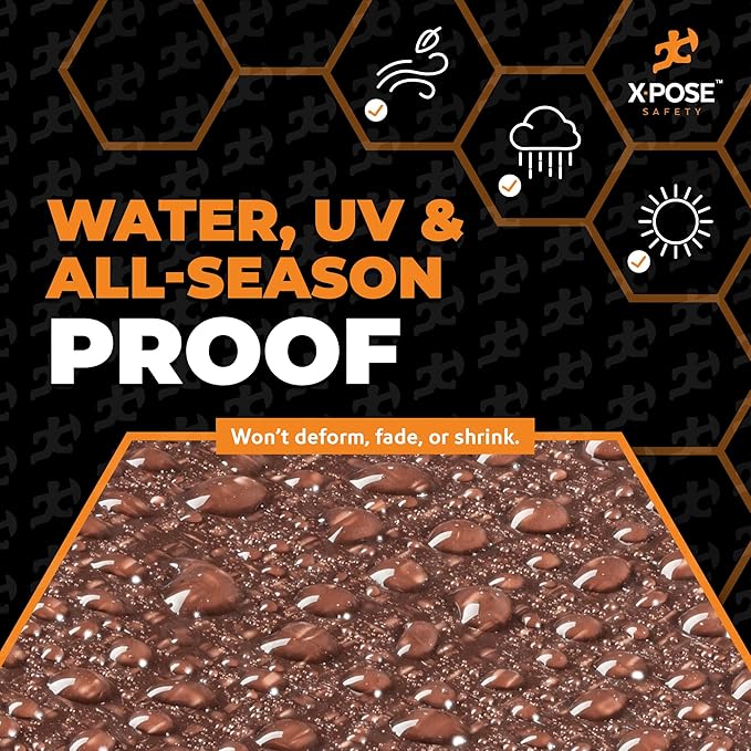 16' x 20' Ultra Heavy Duty Brown/White Tarp - 20 Mil, Waterproof, UV Protection, Reinforced Corners - Extra Large Outdoor Tarp Cover for Rain, Camping, Tent
