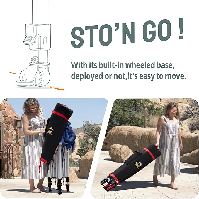 CROWN SHADES 10x10 Pop Up Canopy with 1 Side Wall - Beach Tent with One Push Setup - Outdoor Sun Shade for Events, Parties, Camping - Gazebo with STO-N-Go Cover Bag (Orange)