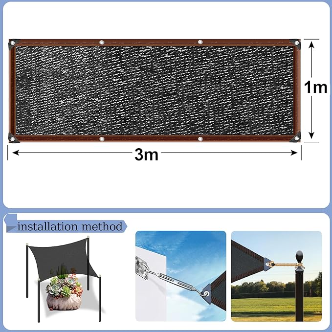 Garden Shade Cloth - for Plants Greenhouse 60-70% Sunblock Shade Neting - for Outdoor Garden Lawn Plant Sun Shade Cloths for Kennel Chicken Coop Shade Net Cover