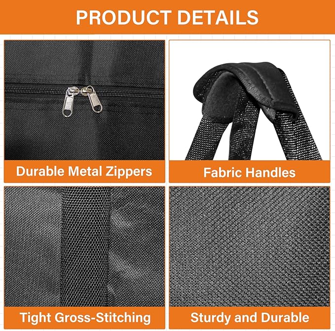 Extra Large Sports Duffle Bag-Zipper Duffel Travel Sports Equipment Bag,Travel Duffel Luggage Bag with Upgrade Zipper, Sturdy & Water Resistant (51" - Black)