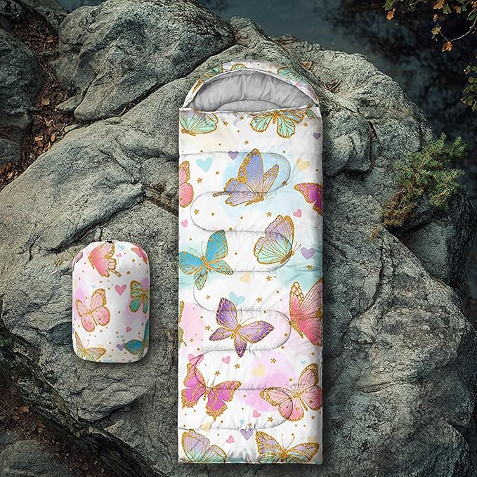 Axolotl Blue Gamepad Sleeping Bag,Waterproof Lightweight Gaming Sleeping Bag Game Console Camping Bag for Boys Teens,Warm and Cool Weather Green Portable Sleeping Bag for Camping Outdoor Indoor