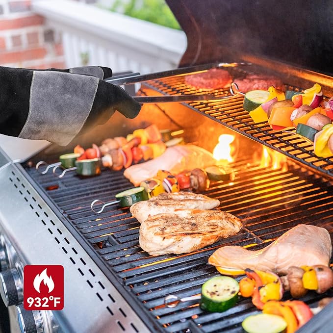 ARCCAPTAIN Welding Gloves 932℉ Heat/Fire Resistant 16 inches Gloves for Stick, Mig, Forge, BBQ, Grill, Fireplace, Baking, Stove Working Protection