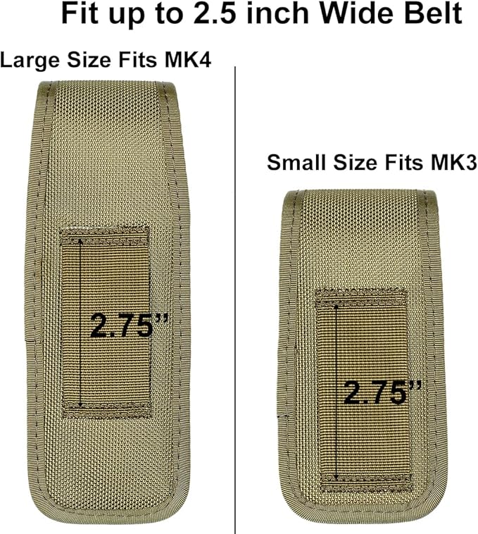 TAFTACFR Molded OC/Mace Spray Pouch, Top Flap Pepper Spray Holster OC/Mace Pepper Spray Black Pouch Hidden Snap(Small for MK3 and Large for MK4)