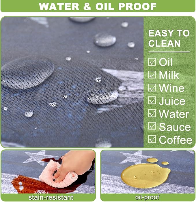 Fitted Picnic Table Cover with Bench Covers Waterproof Elastic Edges Rectangle Patio Tablecloth Outdoor Camping Essentials Stuff Rv Accessories Summer Trip Travel Supplies Party Camper Gifts, 6 ft