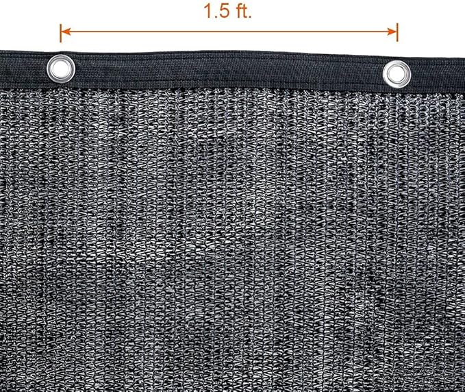 Agfabric 70% Sun-Block Shade Cloth Net Mesh Shade with Grommets for Garden Patio 10??X 20?? Black
