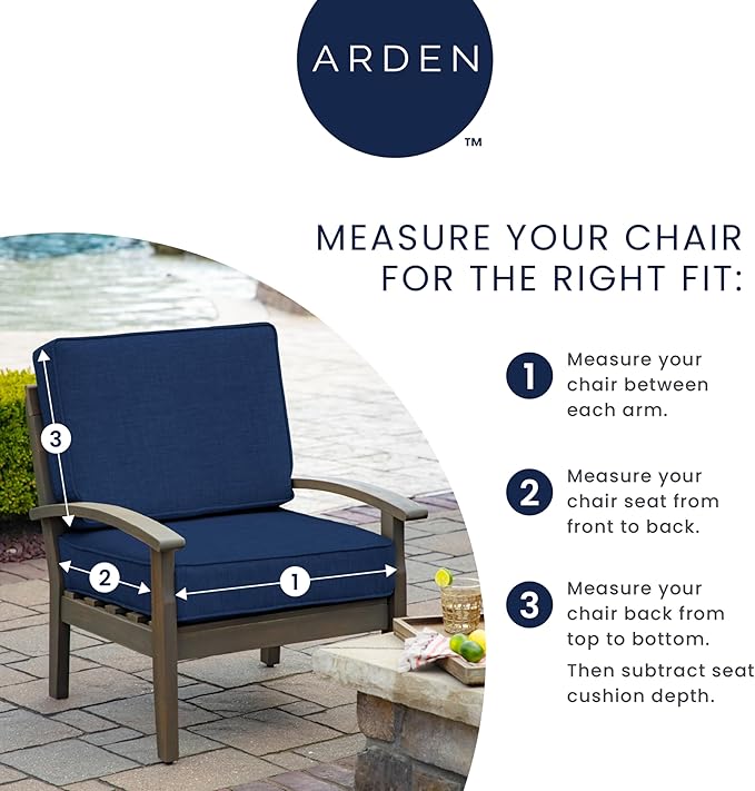 Arden Indoor/Outdoor Seat or Rocking Chair Cushion, 19 x 18, Water Repellent, Rain Proof, Fade Resistant Cushion for Rocking or Dining Chairs Stone Grey Leala