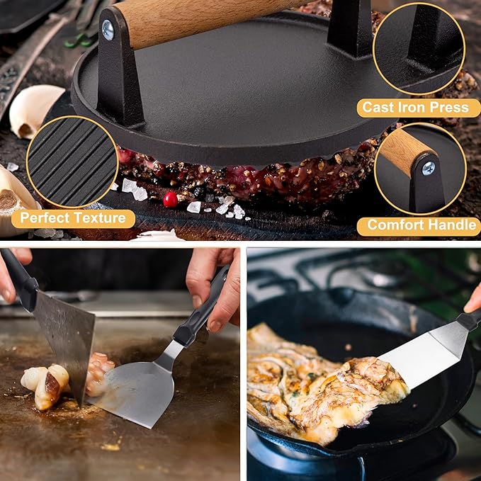 Supernal 29Pcs Blackstone Griddle Accessories,Men, BBQ Accessories,Blackstone Accessories,Camping Accessories,Men Gifts for Birthday,Flat Top Grill Accessories,Griddle Accessories Kit