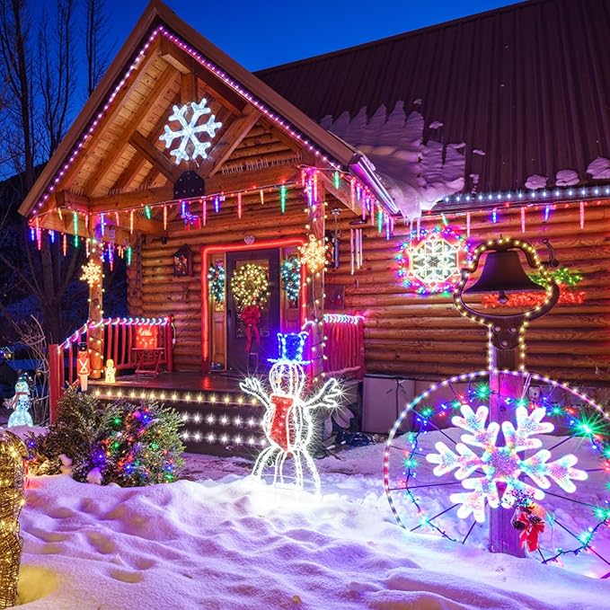 132Ft Rope Lights for Outside, Waterproof 18 Colors Changing Rope Lights Fairy String Lights with Remotes, 400 LEDs Dimmable Twinkle Christmas Lights for Bedroom Patio Halloween Decorations