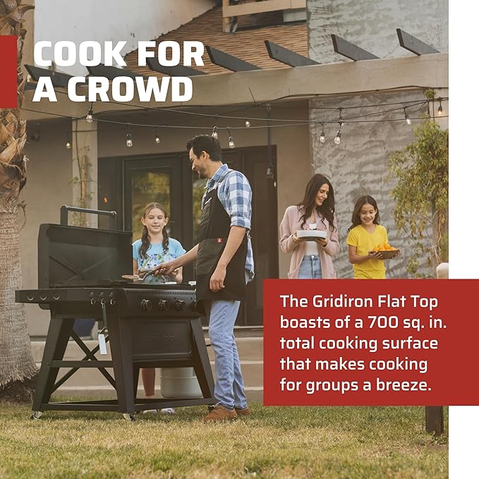 Camp Chef Gridiron 36 - Outdoor Griddle Grill with Flamethrower Ignition & Hidden Grease Catcher - Premium Flat Top Grill for Outdoor Cooking