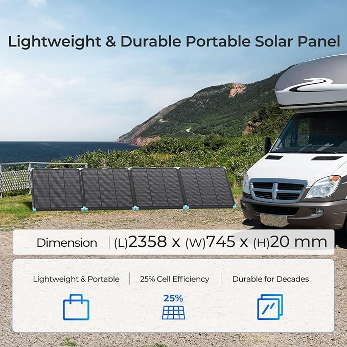 Renogy 300 Watt Solar Panel Suitcase, N-Type 12V Portable Foldable Solar Panels, 25% High Efficiency with 17% Lighter, Fast Setup with Kickstands, IP67 Waterproof for RV, Camping, Off-Grid, Blackouts