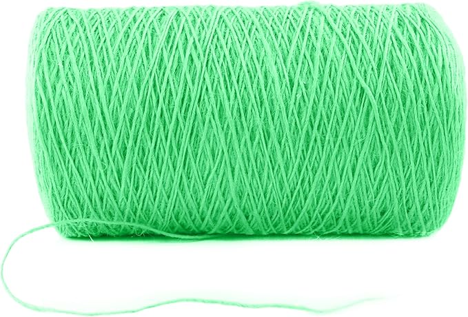 1mm x 2500 Feet Light Green Jute Rope, Twine for Gardening Tomato Climbing Plant Tie Floristry Crafts Gift Wrapping Packing Decor
