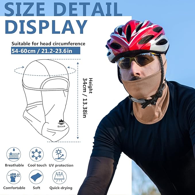 Balaclava Face Mask Sun UV Protection Breathable Full Head Mask for Men Women Skiing Cycling