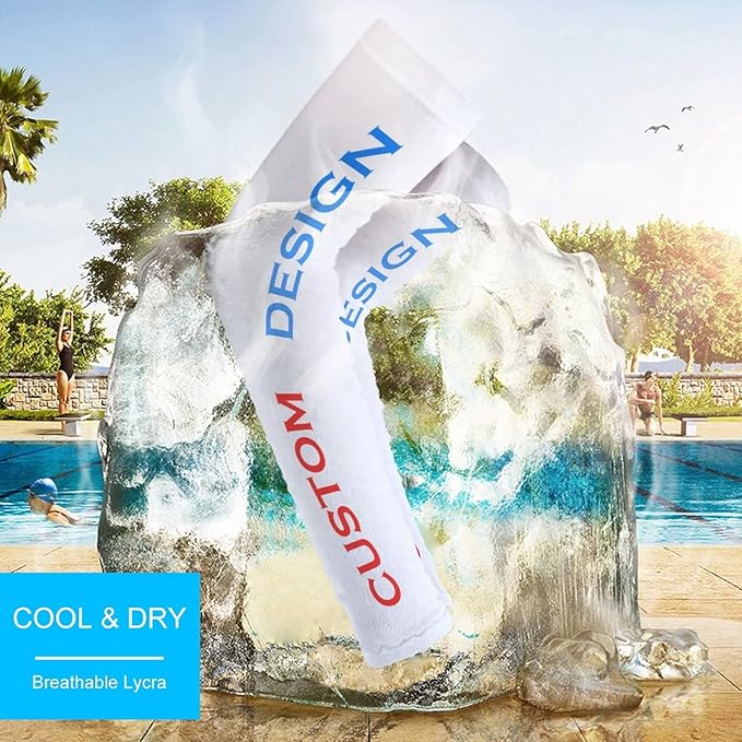 Custom Cooling Compression Arm Sleeves Add Your Design Personalized Oversleeve Covers for Outdoor Activity