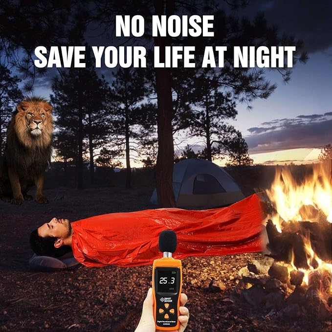 Delmera Emergency Sleeping Bag, Lightweight Survival Sleeping Bags Waterproof Thermal Emergency Blanket, Bivy Sack Survival Gear for Outdoor Adventure, Camping, Hiking, Orange, Green