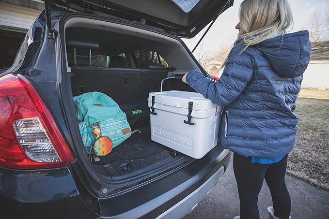 Coastland Bay Series Cooler Premium Everyday Use Insulated Rotomolded Cooler, Small Ice Chest for Tight Spaces, Soccer Games, & Tailgates