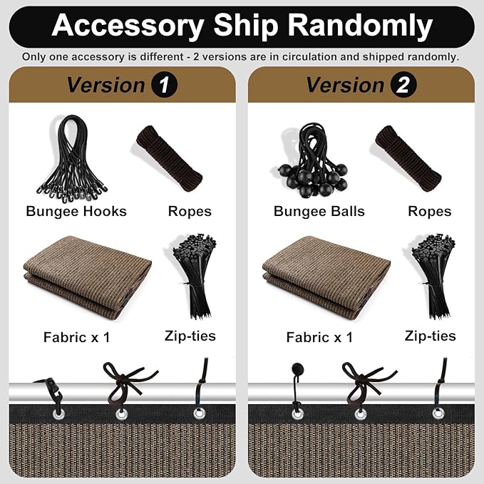 Artpuch 90% Sun Shade Cloth, 4 x 16 FT Pergola Shade Cover Canopy with Grommets, Sun Screen Fabric Tarp for Patio, Outdoor, Garden, Backyard, Mocha