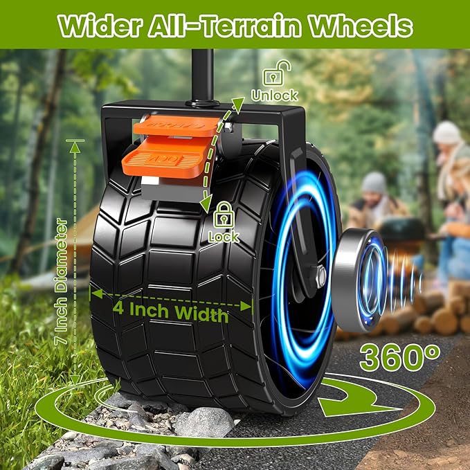 Collapsible Wagon Cart with Wheels, Foldable 440lbs 300L Heavy Duty Folding Wagon for Sports, Beach, Grocery, Camping, Coffee Brown - Upgraded Effortless Elegance