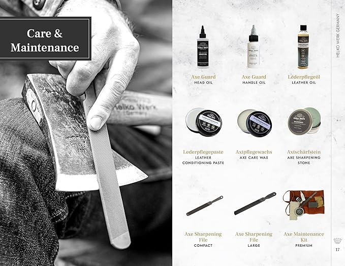 1844 Helko Werk Germany Classic Odyssey Double Bit Axe - Made in Germany Double Bit Axe and Felling Axe for Cutting Large Timber, Felling Trees - Head 3.5 lbs, Handle 30 in. (Odyssey) #10600