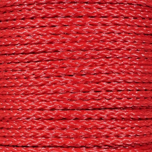 Hollow Braid Polypropylene Rope (3/8 Inch, 500 Feet, Red) - Barrier Rope - Trail Marking, Crowd Control, Golf Courses