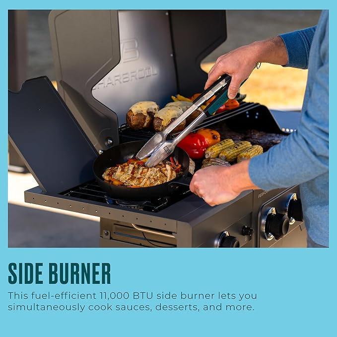 Charbroil Performance Series 4-Burner Gas Grill Cabinet with Side Burner, Gray - 463254025