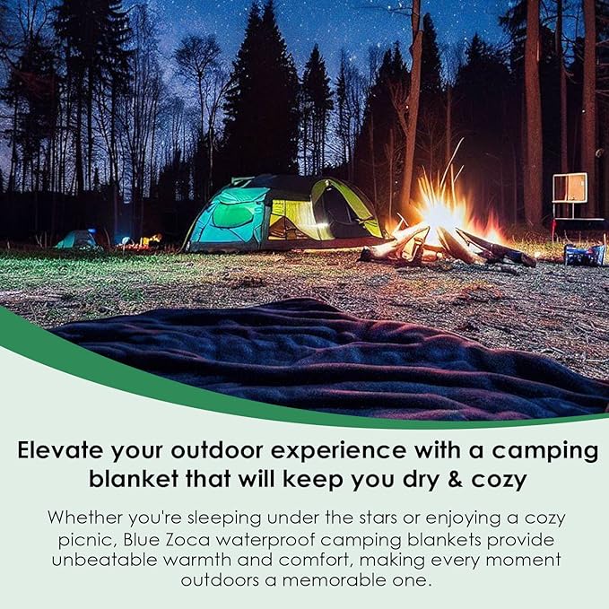 Beach Blanket Waterproof Sandproof Waterproof Blanket for Camping, Hiking, Outdoor Sporting Events, Picnics & More | Machine Washable & Pet Friendly | Travel Size - 65x50in Black