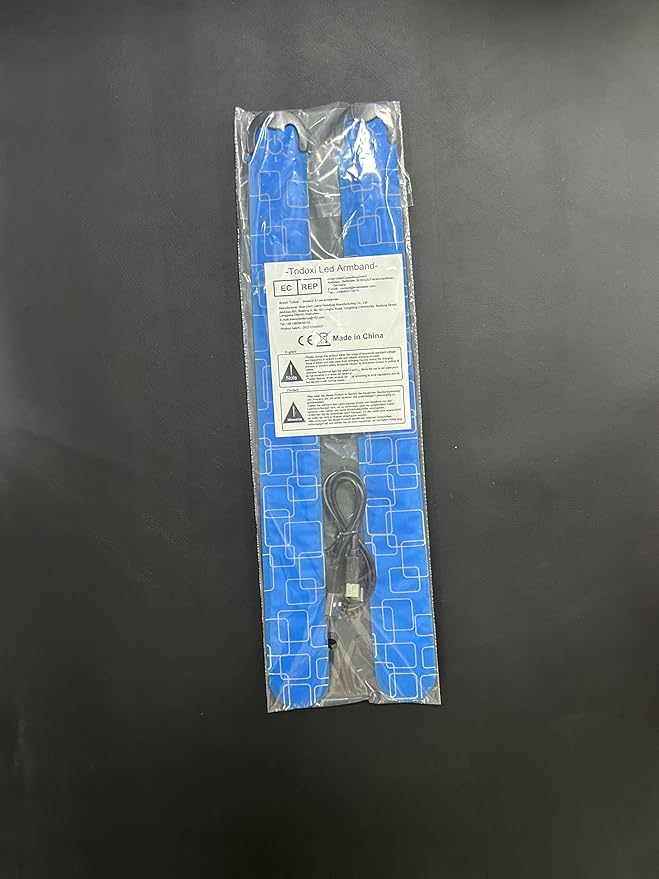 2 Pack LED Armband - Rechargeable Running Lights with Reflective Gear, High Visibility LED Wristband Lights