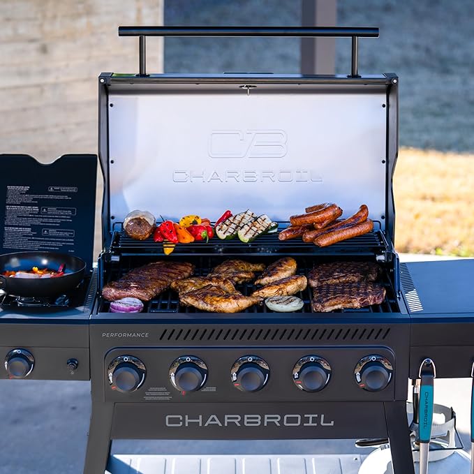 Charbroil® Performance Series™ 5-Burner Gas Grill Cart with Side Burner, Black - 463254125