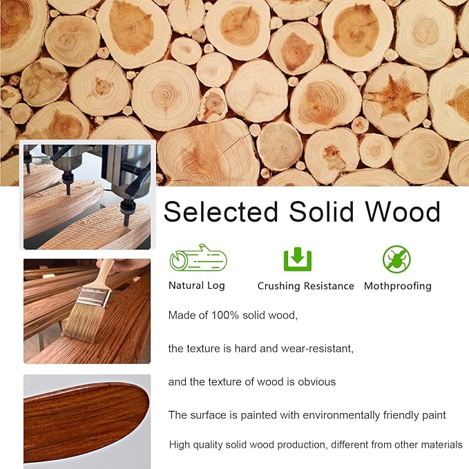 52” Ceiling Fans with Remote/Light/APP,Dimmer and Color, Wooden Ceiling Fan with 3 Wooden Blades for Patio, Living Room, Gazebo, etc. (Black + Walnut)