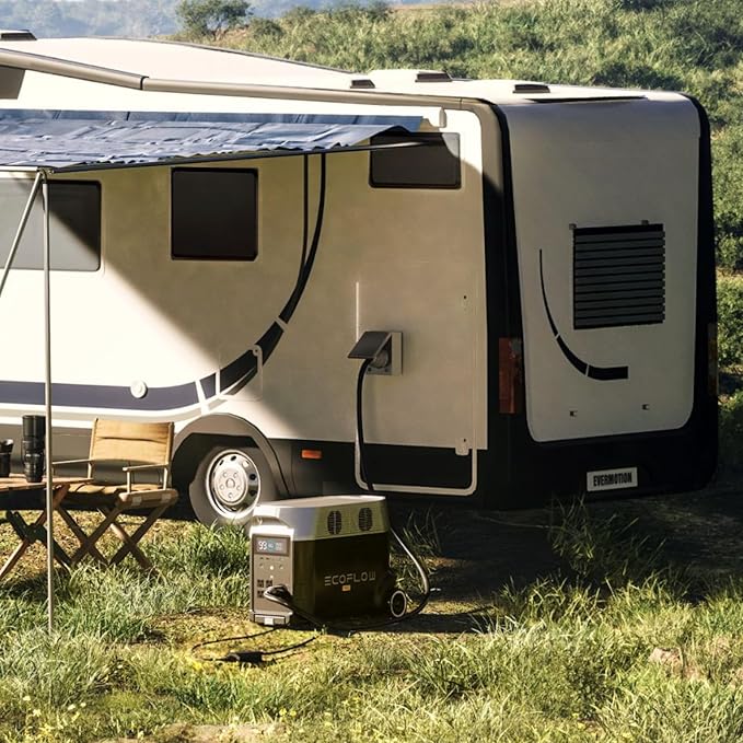 EF ECOFLOW Portable Power Station 3600Wh DELTA Pro, 2.7H to Full Charge, 5 AC Outlets, 3600W, 120V Lifepo4 Power Station with Expandable Capacity, Solar Generator for Home Use, Blackout, RV