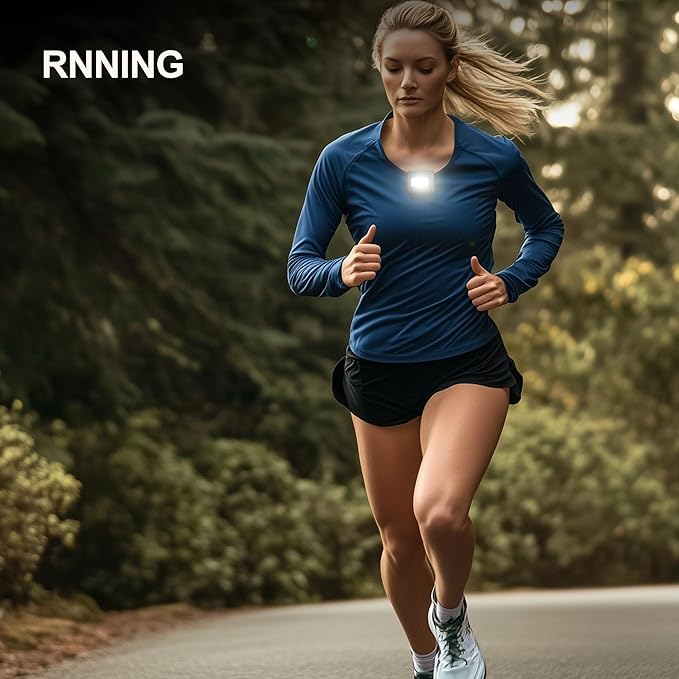 Yzoni 2Pack Running Lights, Safety Light with Strong Magnetic Clip for Runners, Small Lightweight Running Light USB Charging Cable for Night Running, Walking, Camping, Hiking, Outdoor Adventure