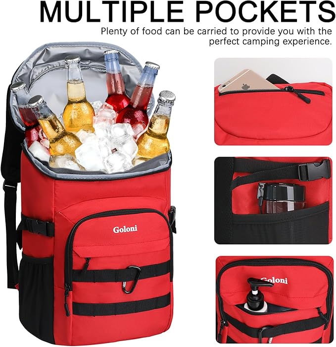 Cooler Backpack Insulated Leak Proof,Small Soft Coolers Bag for Men and Women Camping,Travel,Beach,Hiking,Picnic