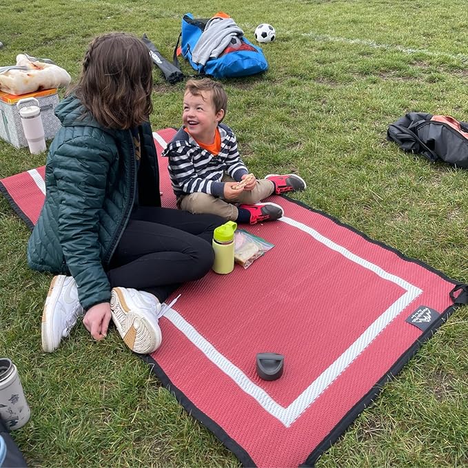 3x6 Maroon Recycled Outdoor Mat – Extra Thick 5mm Waterproof Rug – Reversible – Luxury Patio Mat for Camping, Deck, Bath, RV, Anti-Fatigue Standing, Beach (Maroon, 3' x 6')