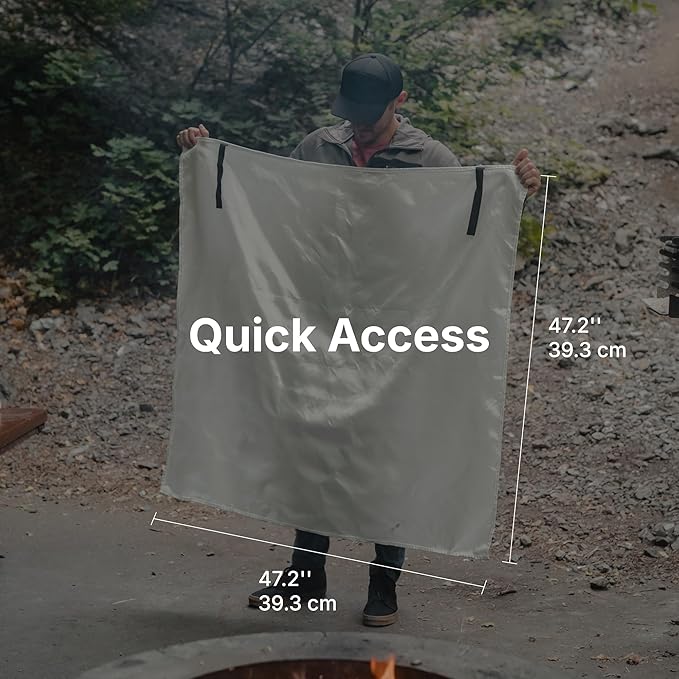 ELDAR 4-Pack Fire Blanket - X-Large Fiberglass Fireblanket for Kitchen, Home Emergency