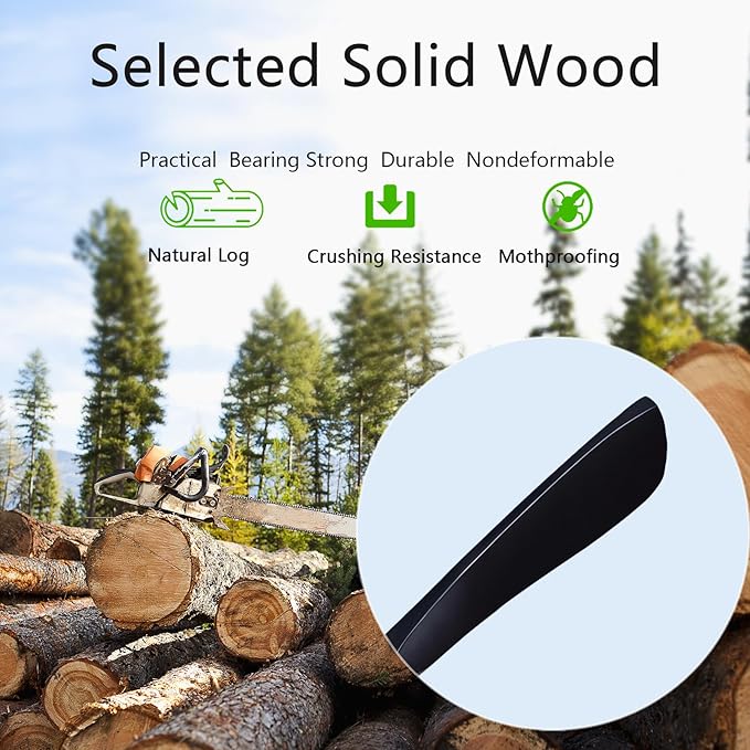 52" Ceiling Fans with Lights with Remote Control Ceiling Fan, 3 Wood Blades, Solid Wood Ceiling Fan Indoor Outdoor for Dining Room, Living Room, Farmhouse, etc. (Black)…