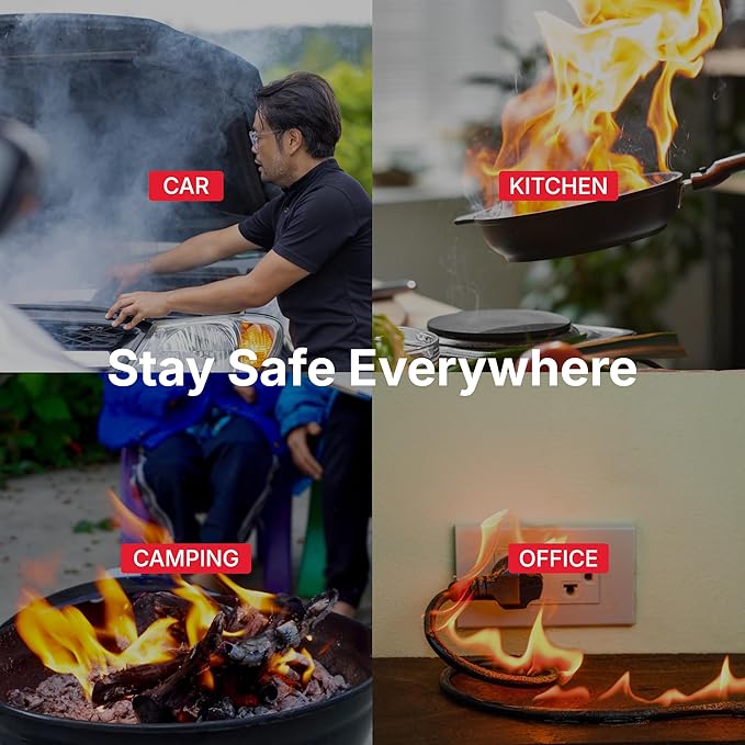 ELDAR 4-Pack Fire Blanket - X-Large Fiberglass Fireblanket for Kitchen, Home Emergency