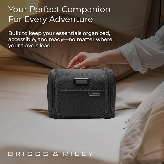 Briggs & Riley Toiletry Kit - Travel Bags for Women & Men, Organizer for Vacation, Dopp Kit for Bathroom Accessories, Makeup, & Skincare