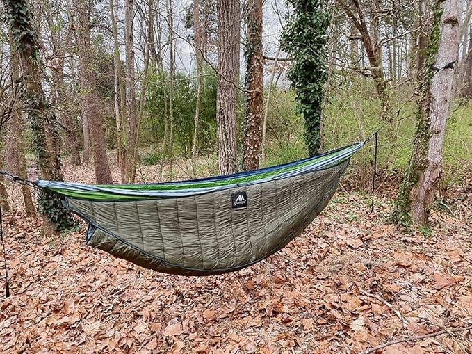 AYAMAYA Single & Double Hammock Underquilt Full Length Big Size Under Quilts for Hammocks, Camping Backpacking Essential, Winter Cold Weather Warm UQ Blanket Bottom Insulation