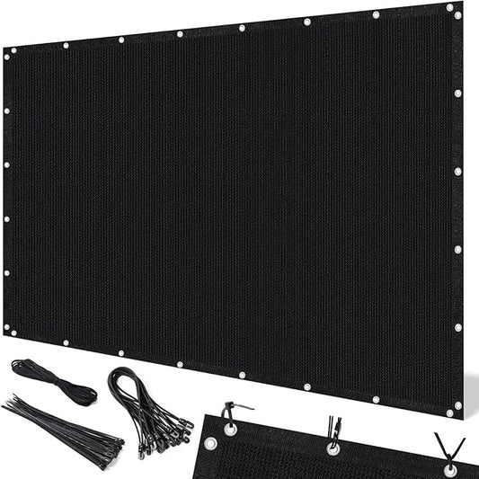 Artpuch 90% Sun Shade Cloth, 12 x 16 FT Pergola Shade Cover Canopy with Grommets, Sun Screen Fabric Tarp for Patio, Outdoor, Garden, Backyard, Black