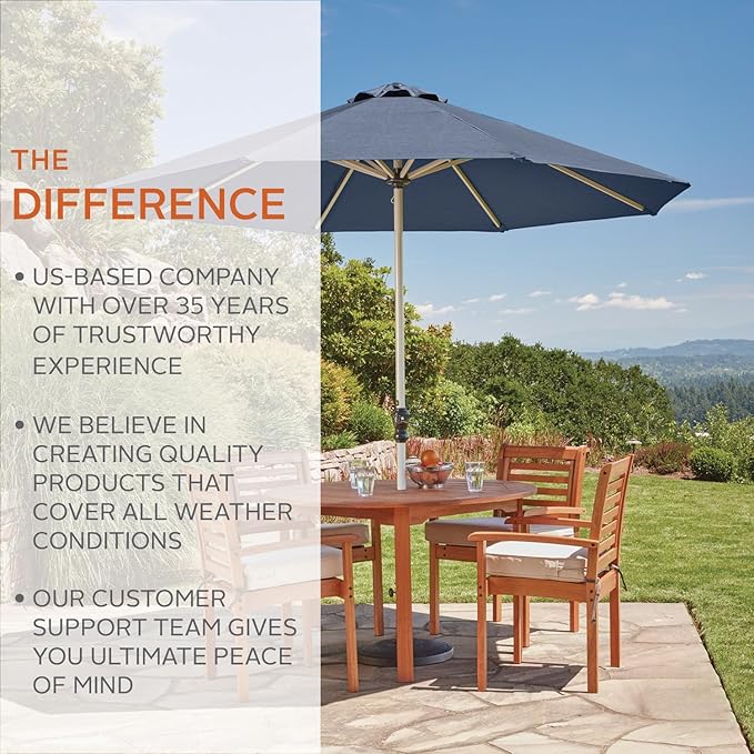 Classic Accessories Montlake Water-Resistant 23 x 20 x 4 Inch Patio Lounge Back Cushion, Heather Indigo Blue, Outdoor Loveseat Cushions