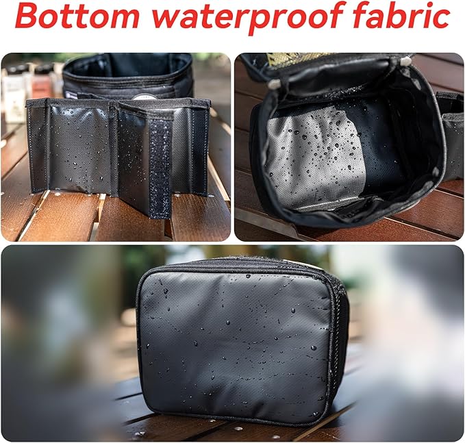 HIKEMAN Camping Portable Spice Set with 9 Spice Containers Pepper & Salt Spice Shakers, Separable Storage Bag for Outdoor Travel Camping BBQ Picnic (Khaki)