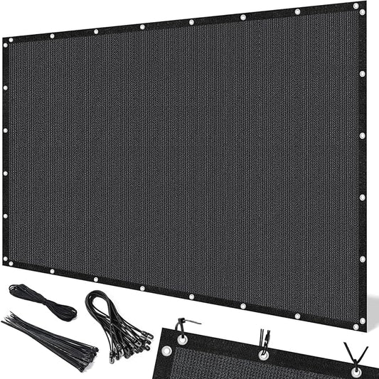 Artpuch 90% Sun Shade Cloth, 3 x 8 FT Pergola Shade Cover Canopy with Grommets, Sun Screen Fabric Tarp for Patio, Outdoor, Garden, Backyard, Dark Grey