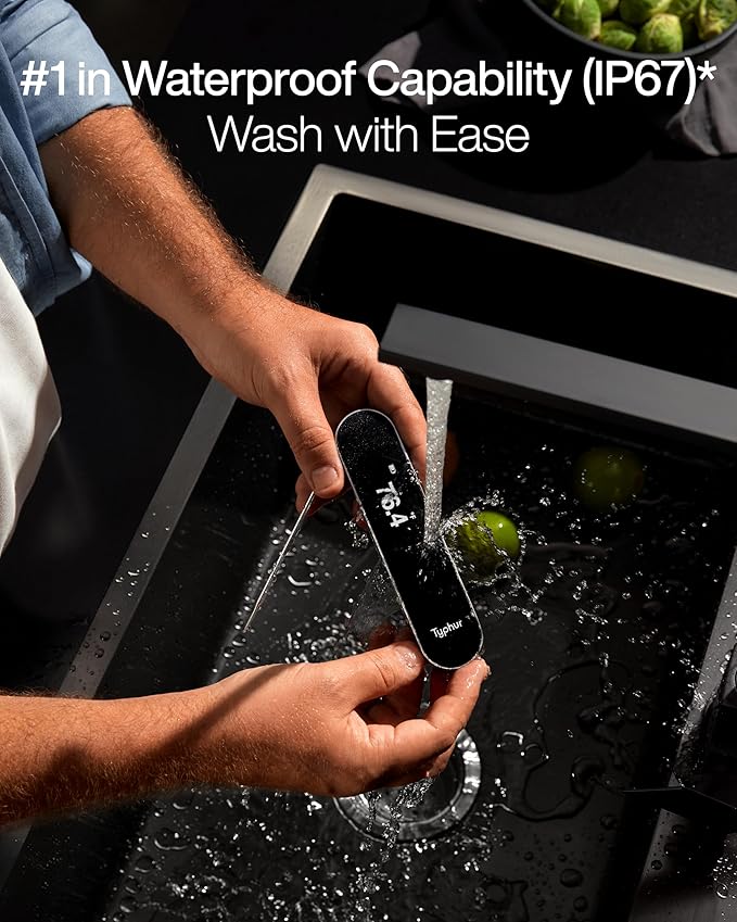 InstaProbe (Less Than .6 Seconds) Professional Meat Thermometer Digital, Instant Read Thermometer with OLED Display, IP67 Waterproof for Grill, BBQ, Cooking, Smoker, Home Brewing, NSF Certified