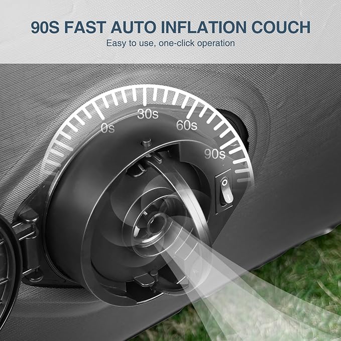 Bestrip Auto Inflatable Couch Lounger, Air Mattress Sofa Bed with Rechargeable Air Pump